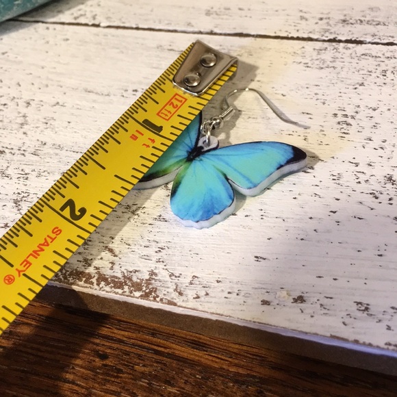 Acrylic Butterfly Earrings - Picture 7 of 8